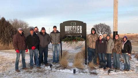 The NCTA Aggies evaluated bulls at Ruggles Angus near McCook in early January. (Smith/NCTA Photo)