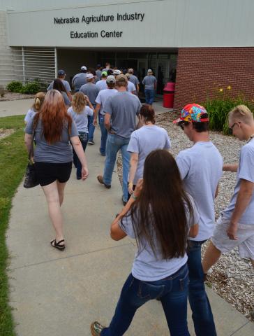 NCTA Aggies put their best foot forward on the way to New Student Orientation. Classes began Monday at the Curtis campus. (Crawford/NCTA)