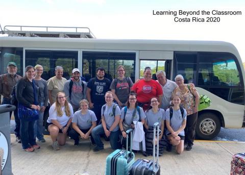 NCTA Safari Club members and guests board their bus for a study tour in Costa Rica. (Chrissy Starkey/NCTA Photo)